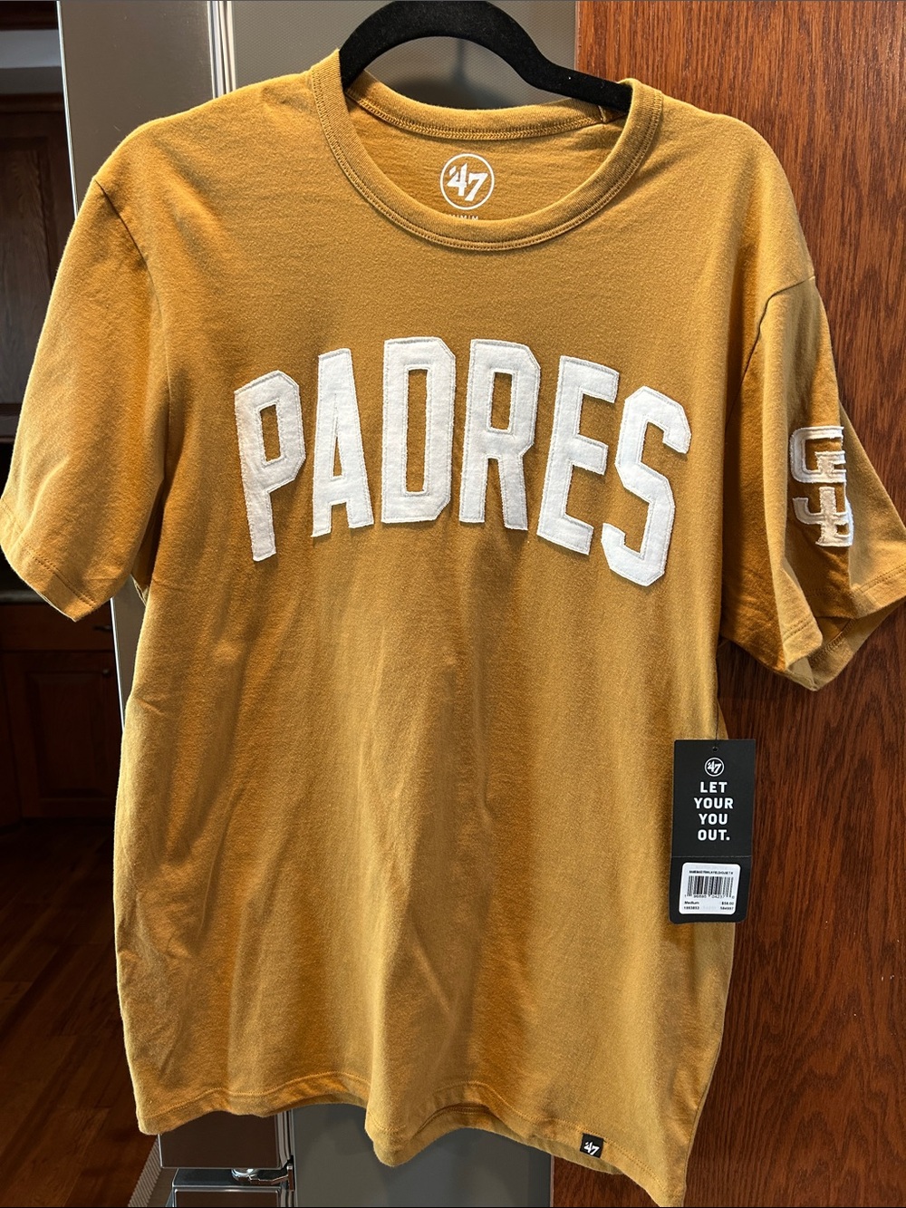 ⚾️NWT Padres Tee in Mustard Gold with White Letters